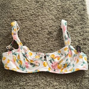 VS lemon & floral underwire bikini top